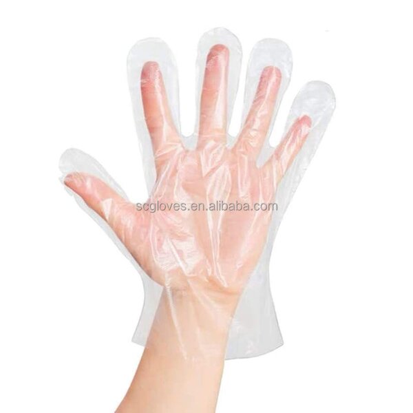 PE Gloves Manufacturer - Factory Stock Kitchen Food Disposable Low Price PVC Waterproof Polyethylene TPE Medium Thickness for Home
