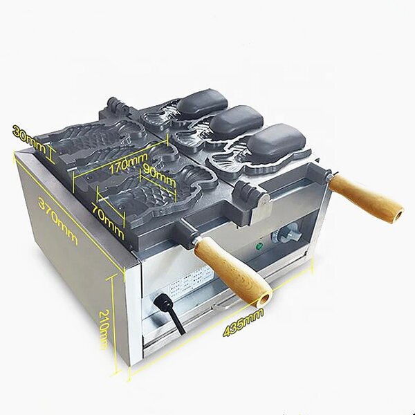 Taiyaki Maker - Electric 2-in-1 Fish Shape Pancake Waffle Iron Non-stick