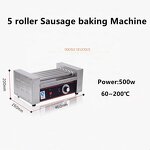 Hot Dog Grill Machinery - Snack Equipment 7 Rollers Sausage Toaster