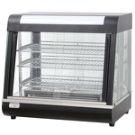 Food Warmer Display Showcase - Table Top 3 Layers Glass Fast Food Restaurant