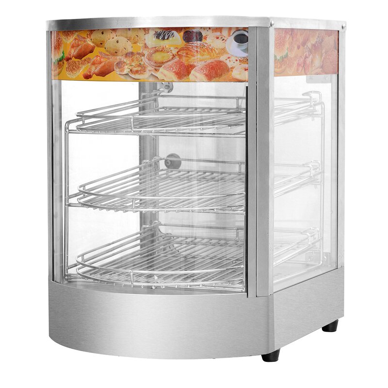 Food Warmer Showcase - Hot Food Bread Chicken Pizza Display Cabinet