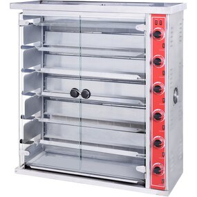 Chicken Rotisserie Grill - Stainless Steel 6 Rod