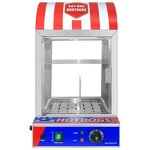 Hot Dog Steamer - Commercial 500W Stainless Steel with Bun Warmer