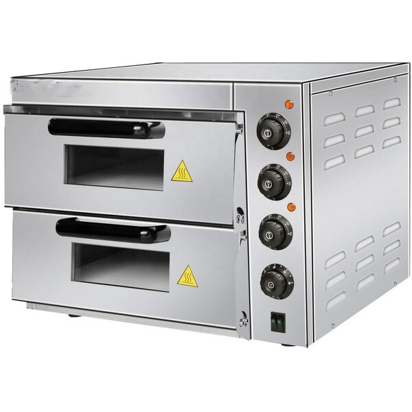 Double Deck Oven - Electric for Bakery Cake Bread Pizza with Stone Automatic Baking