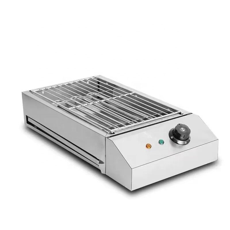 Electric Grill - Commercial Environmentally Friendly Smokeless Stainless Steel Barbecue 2.5KW