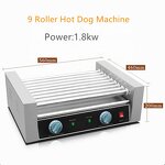 Hot Dog Grill Machinery - Snack Equipment 7 Rollers Sausage Toaster