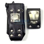 Leather Holster Manufacturer - Open Front with Swivel Belt Loop for Hytera HP78X Professional DMR Portable Two-way Radio