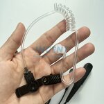 Acoustic Tube Headphones Manufacturer - Black 2 Wired Earphones for DEP550 DEP570 MTP3250 MTP3550 Radio