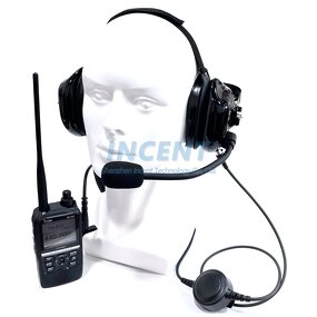 Two Way Radio Headset Manufacturer - with Noise Cancelling Microphone & Big Around PTT Icom ID-52A ID-52E Plug XLR 5 Pin Jack