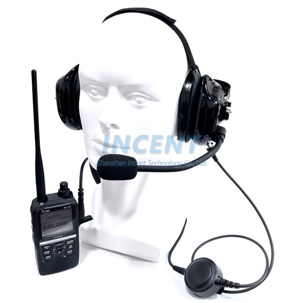 Two Way Radio Headset Manufacturer - with Noise Cancelling Microphone & Big Around PTT Icom ID-52A ID-52E Plug XLR 5 Pin Jack