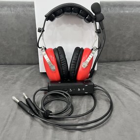 Aviation Headset Manufacturer - ANR Pilot Red Color with Great Active Noise Reduction Effect Bluetooth