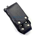 Leather Holster Manufacturer - Open Front with Swivel Belt Loop for Hytera HP78X Professional DMR Portable Two-way Radio