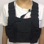 Tactical Vest Manufacturer - Chest Bag Radio Holster Holder Work Vest Rig for Two Way Radio Walkie Talkie
