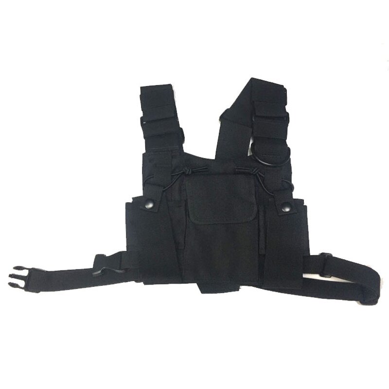 Tactical Vest Manufacturer - Chest Bag Radio Holster Holder Work Vest Rig for Two Way Radio Walkie Talkie