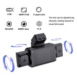 4K Dashcam Manufacturer - 3 Channel Car DVR with WIFI GPS Front Rear Inside 3 Lens