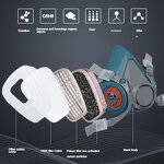 Gas Face Mask Manufacturer - Industrial Anti Dust Protective Half with Goggles