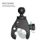 Motorcycle Mount Manufacturer - Bicycle Rail Clamp with 360 Degree Ball for Gopro