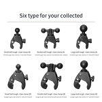 Vehicle Mount Manufacturer - Round Tube Tough-Claw Quick Release with 1" Ball Head