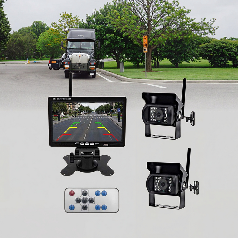 Truck Monitor Manufacturer - 7-Inch High Definition with 2 Wireless Rear View Cameras