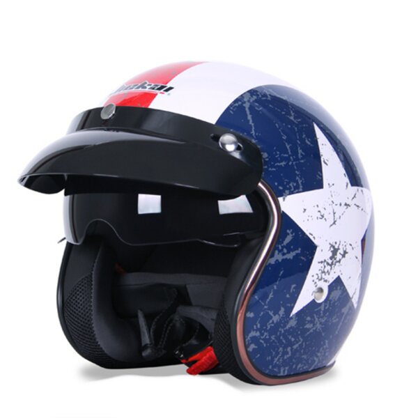 Motorcycle Helmet Manufacturer - Open Face Half Coverage Dual Visors Wireless Earphone