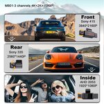 4K Dashcam Manufacturer - WIFI GPS 3 Channel Car DVR Front Rear Inside 3 Lens