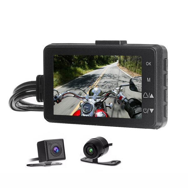 Motorcycle DVR Manufacturer - Dual Video Loop Recording 1280x720P HD Screen Front Rear