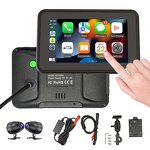 Motorcycle GPS Manufacturer - 5 Inch Waterproof Wireless Carplay Android Auto BT Touch Screen