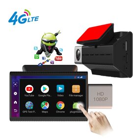 GPS DVR Dash Cam Manufacturer - 3.0 Inch LCD Android 8.1 4G SIM WIFI GPS Live View