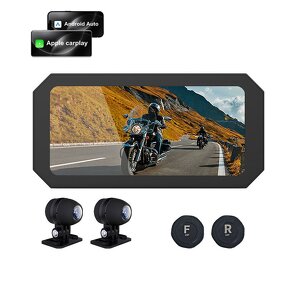 Motorcycle CarPlay DVR Manufacturer - 6.25" Wireless Projection Sony Cameras TPMS