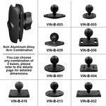 Vehicle GPS Bracket Manufacturer - Anti-shake 1 Inch Ball Head with AMPS Hole Pattern