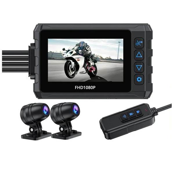 Motorcycle DVR Manufacturer - 3 Inch Dual 1080P Waterproof WiFi GPS Dash Cam Front Rear