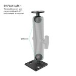 Double Socket Arm Manufacturer - Heavy Duty Marine Aluminum 23cm for C Size 1.5" Ball