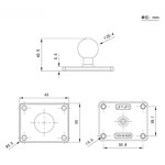 Mount Base Manufacturer - 2025 New 1" Anti-slip Marine Aluminum 1.5"X2" AMPS Hole