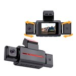 4K Dashcam Manufacturer - 3 Channel Car DVR with WIFI GPS Front Rear Inside 3 Lens