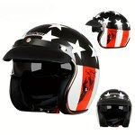 Motorcycle Helmet Manufacturer - Open Face Half Coverage Dual Visors Wireless Earphone