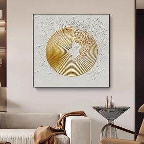 Abstract Oil Paintings Manufacturer - Original Art Custom Wabi Sabi Minimalist Geometric Textured Modern Large Wall Decor for Hotel Living Room