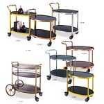 Cleaning Cart Manufacturer - Best-selling Hot-selling European Hotel Stainless Steel Four-wheel Luxury Hand Push Wine Trolley