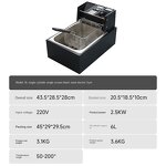 Deep Fryer Manufacturer - 6L 12L Commercial Restaurant Double-tank Single Double-screen Electric