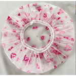 Shower Cap Manufacturer - Home Travel Printed PEVA Clear Color Dot Portable Hair Cover Disposable Bath Cap
