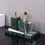 Bathroom Accessories Set Manufacturer - OEM/ODM Marmol China Factory Wholesale Green Marble Stone 100% Natural Hotel