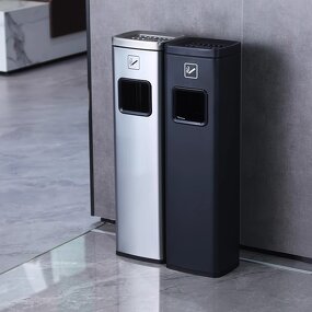 Cigarette Butt Trash Can Manufacturer - Large Capacity Indoor Outdoor Stainless Steel for Hotel Smoking Areas Elevator Entrances Waste Bins