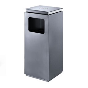 Public Recycling Trash Can Manufacturer - Hotel Lobby Elevator Stainless Steel Outdoor Standing Square