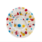 Shower Cap Manufacturer - Home Travel Printed PEVA Clear Color Dot Portable Hair Cover Disposable Bath Cap