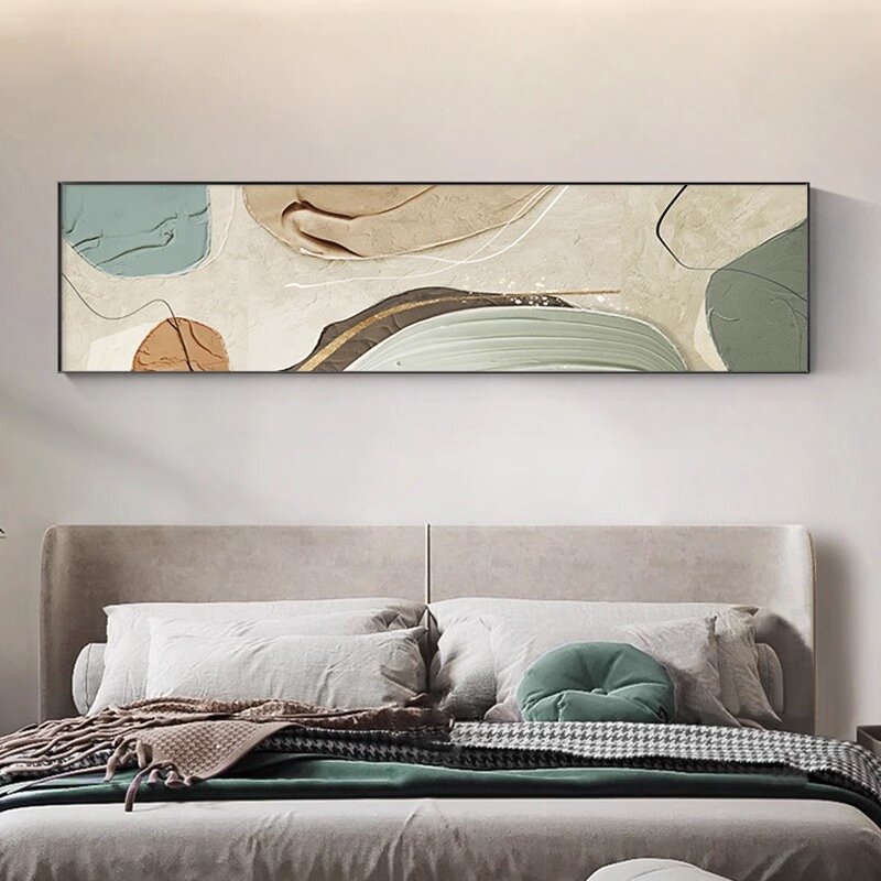 Metal Mural Decorative Painting Manufacturer - Hotel Homestay Canvas for Living Room Sofa Backwall Bedroom Long Decorative Artwork