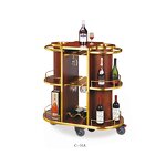 Cleaning Cart Manufacturer - Best-selling Hot-selling European Hotel Stainless Steel Four-wheel Luxury Hand Push Wine Trolley