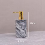 Bathroom Accessories Set Manufacturer - Hotel Grey Marble Soap Dispenser Set Marble Resin Bathroom Set