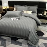 Bedding Set Manufacturer - 4pcs/set Luxury Hotel Linen Design Solid Color Customized Bedspread Bed Sheet Sets