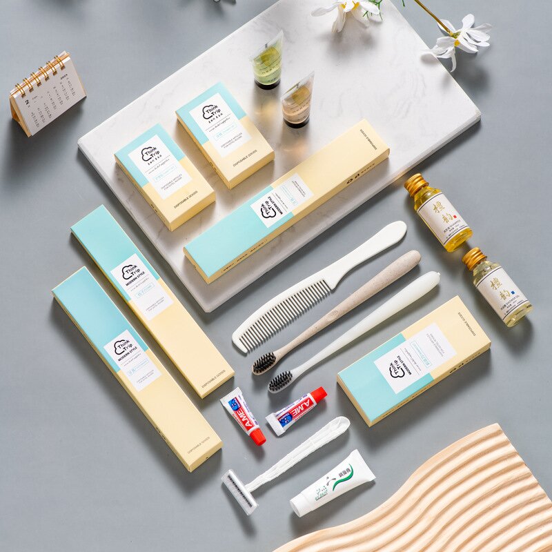 Bath Amenities Set Manufacturer - Factory Price Customized Logo Dental Kits for Hotel Guest Disposable Toiletries Kit