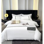 Bedding Set Manufacturer - 4pcs/set Luxury Hotel Linen Design Solid Color Customized Bedspread Bed Sheet Sets