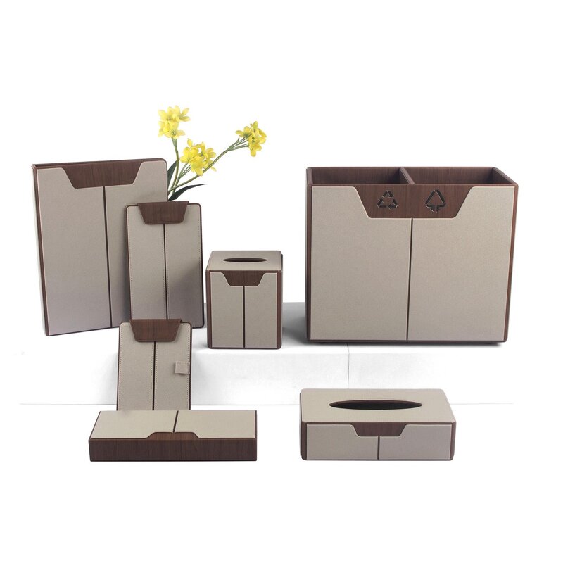Hotel Accessories Manufacturer - PU Leather Guest Room Amenities Leather Product for Guestroom